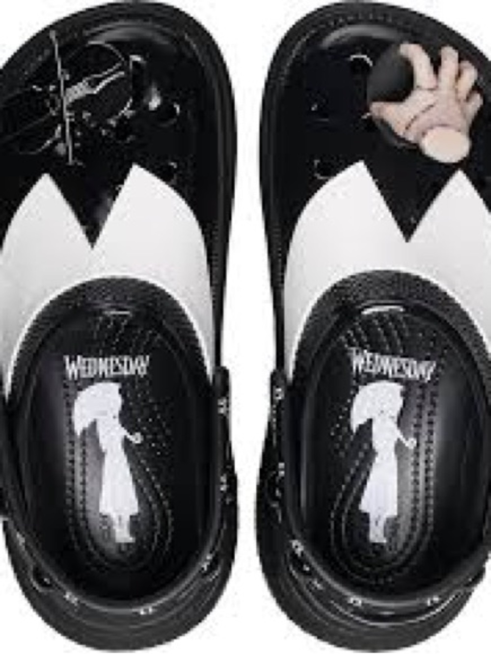 CROCS Black & White Wednesday Graphic Slip-On Clogs